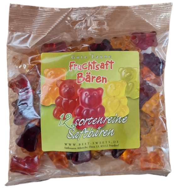 Fruchtsaft Bären mit Herz, 12 sortenreine Säfte 150g